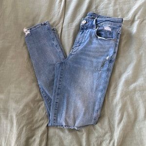 Hi Rise Distressed Skinny Jeans
